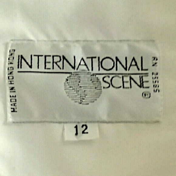 VINTAGE INTERNATIONAL SCENE 90's white jacket 12 - Picture 5 of 8